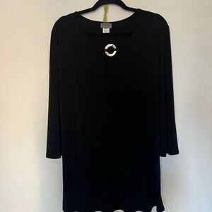 Jordan Taylor Black Swim Coverup with Silver Accent